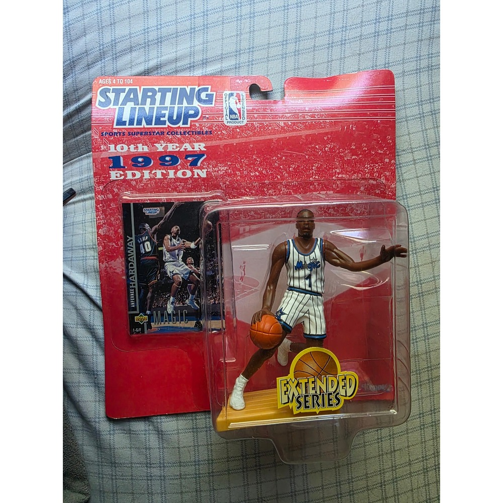 1997 Starting Lineup Anfernee Hardaway Orlando Magic Figure Upper Deck Card